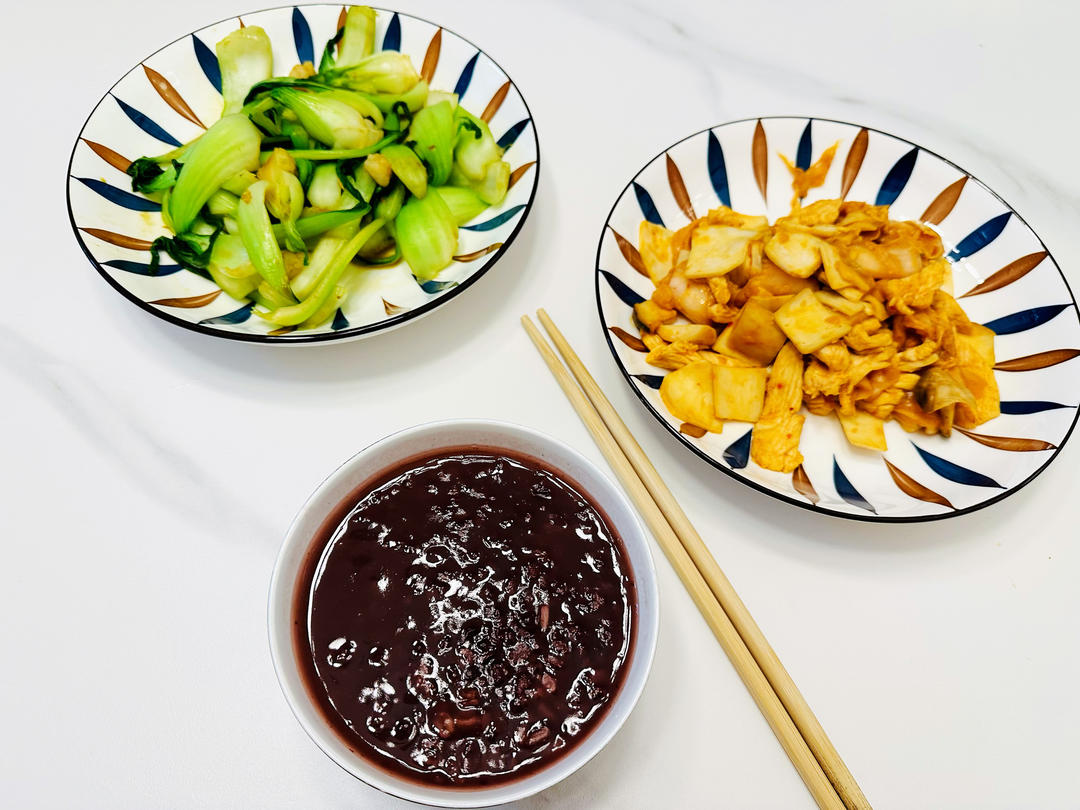 一人食/辣白菜鸡胸肉+清炒油菜（约330卡）的做法 步骤15