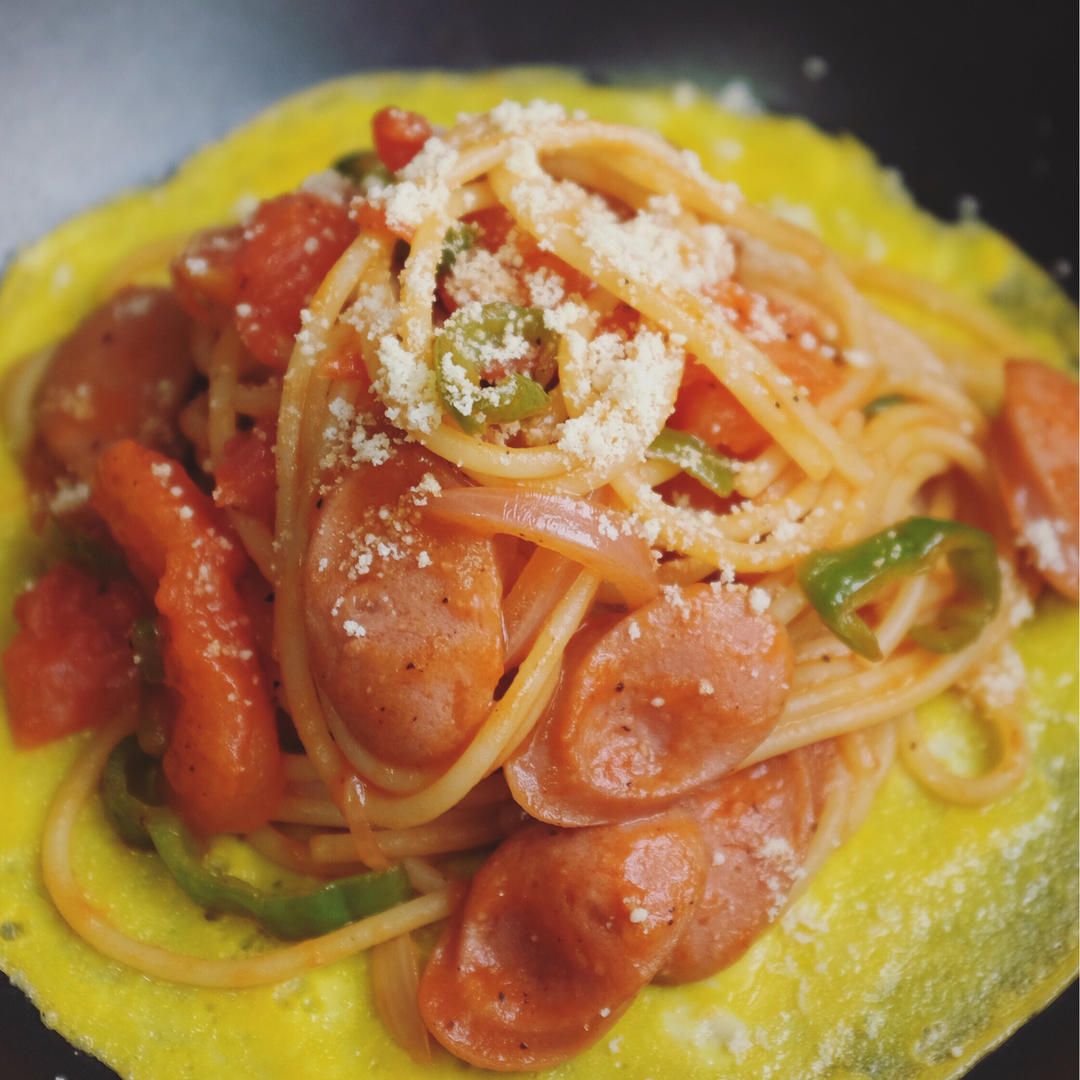 【深夜食堂】铁板那不勒斯风意大利面（拿波里意面）