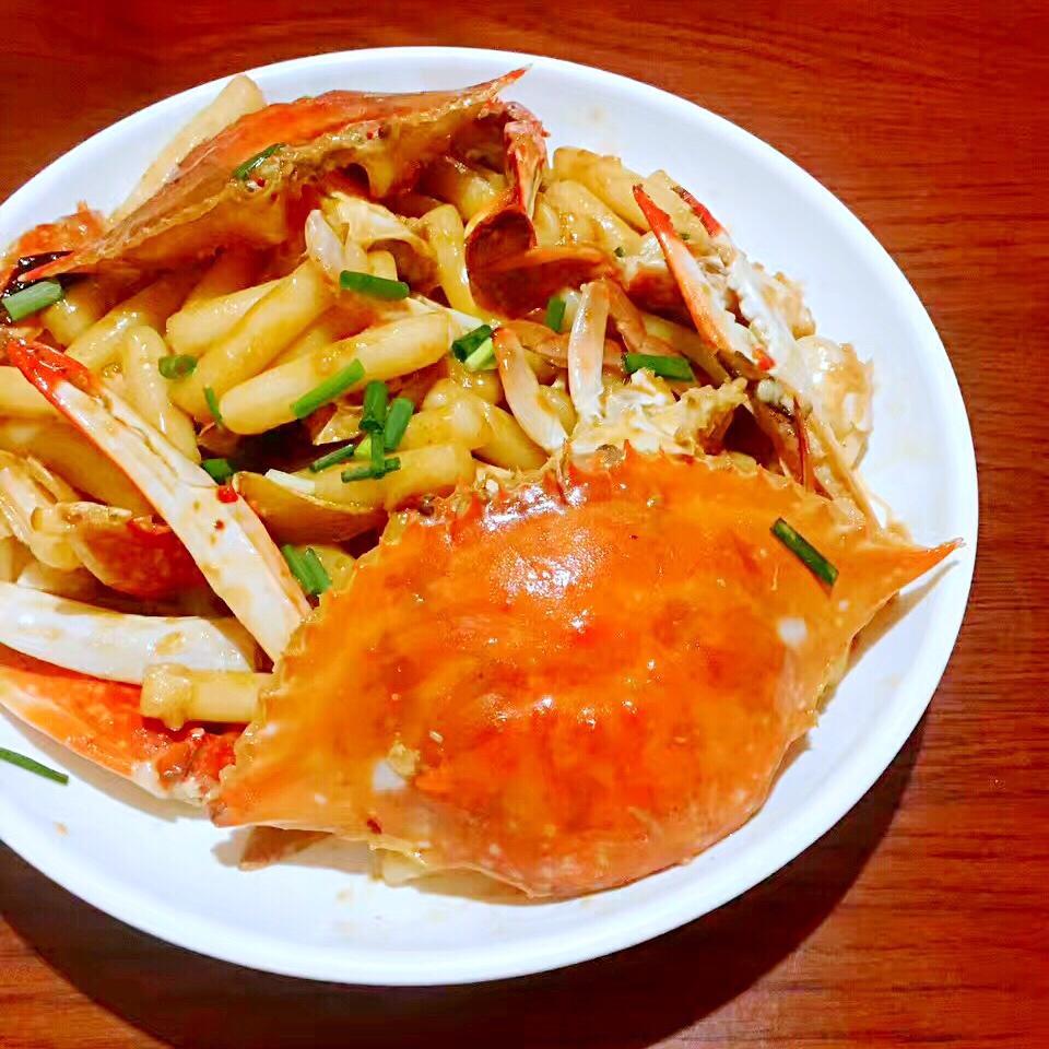 姜葱炒梭子蟹