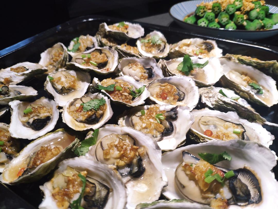 烤海鲜~青口/生蚝/大虾