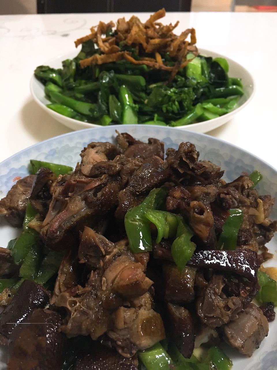 潮汕熏鸭晡之二（爆炒熏鸭晡）