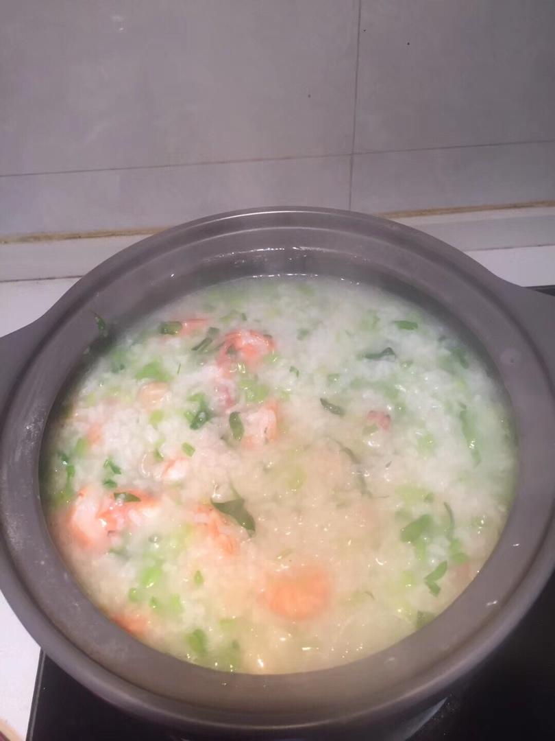 鲜虾砂锅粥