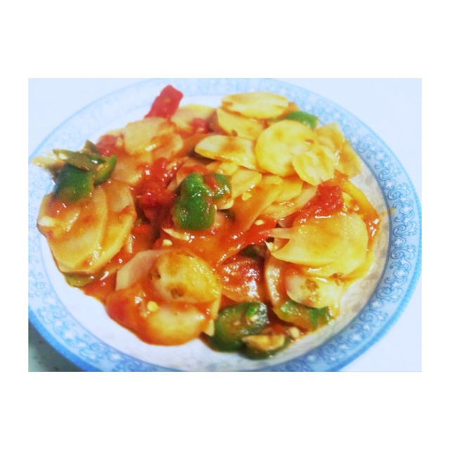 青椒番茄土豆片