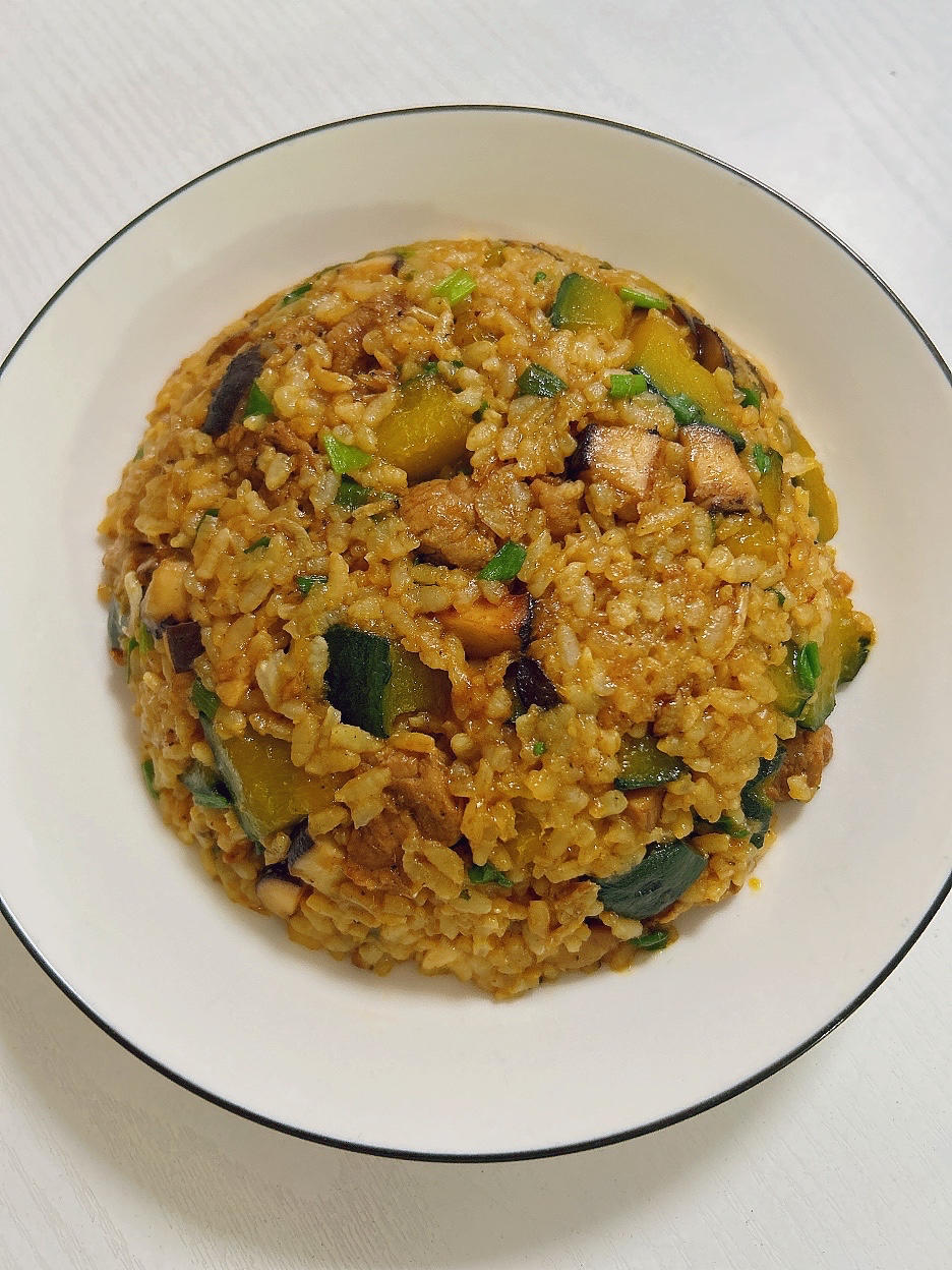 美味到不行的南瓜饭