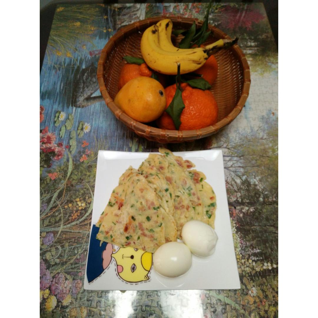 培根香葱鸡蛋饼