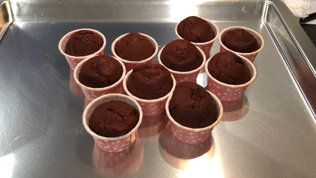 传统红丝绒杯子蛋糕（极软无泡打粉）Red velvet cupcake