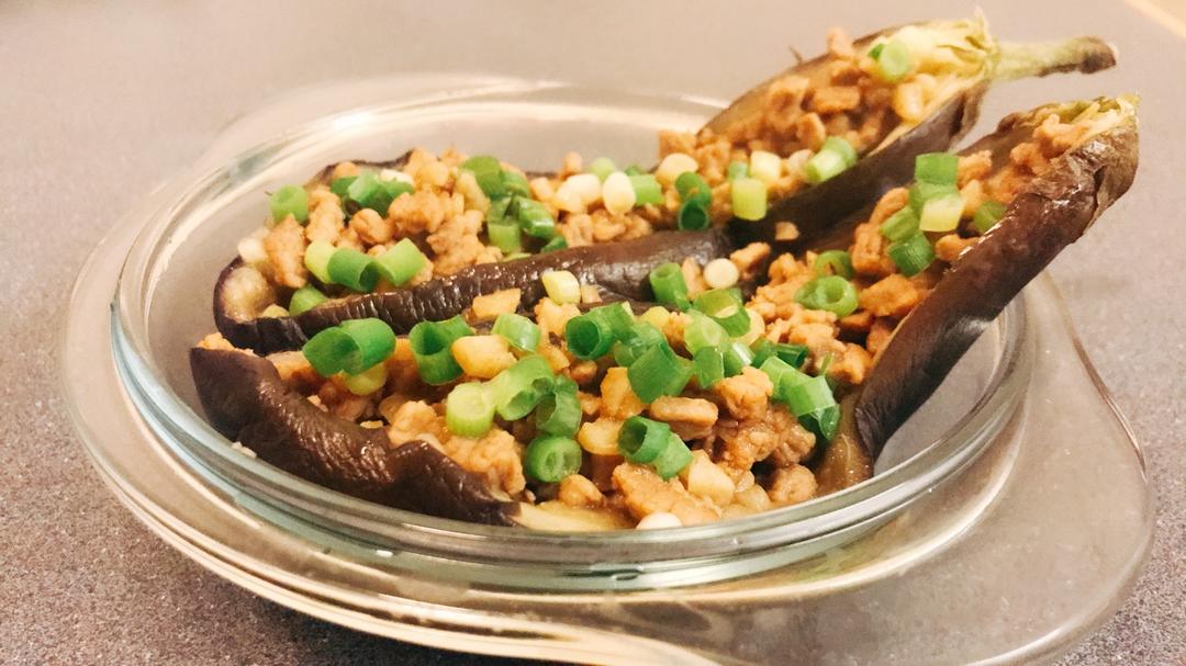 【微波炉烤茄子】