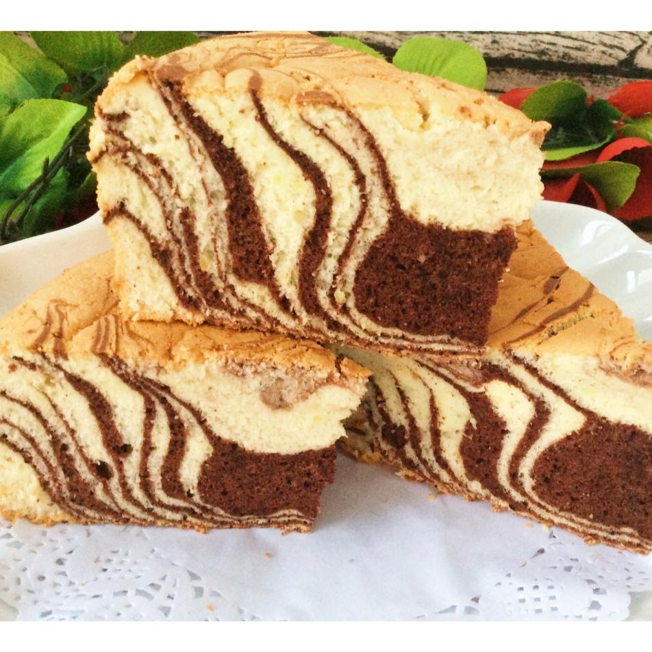 双色拉花戚风蛋糕