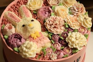 韩式裱花 花盒蛋糕的做法 步骤3