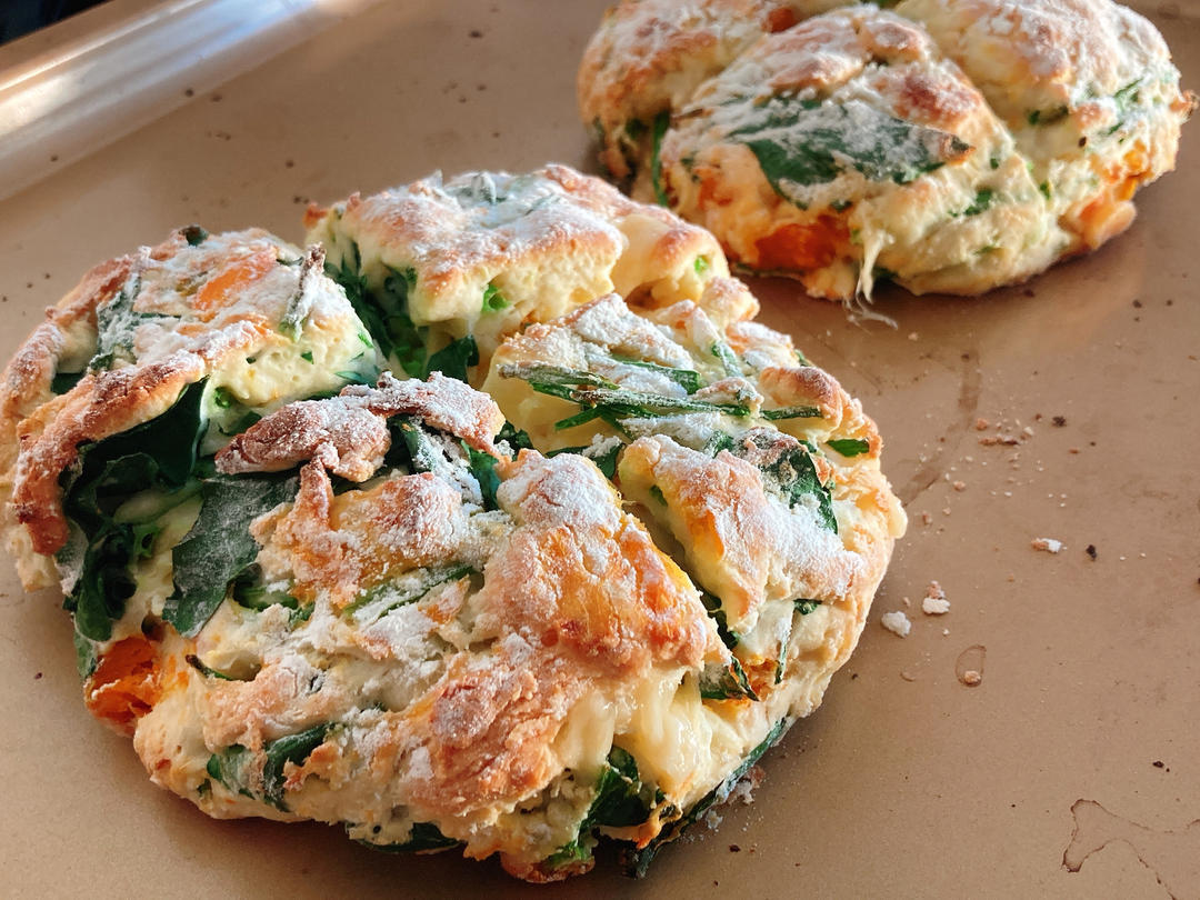 菠菜南瓜奶酪丹波面包丨健康·烘焙