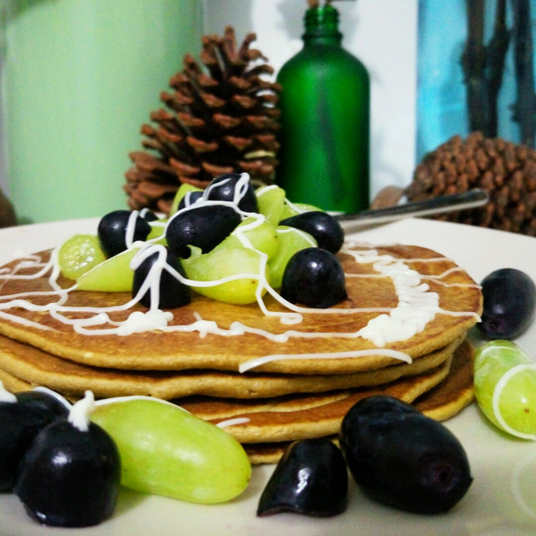 无面粉无油无糖健康Pancake