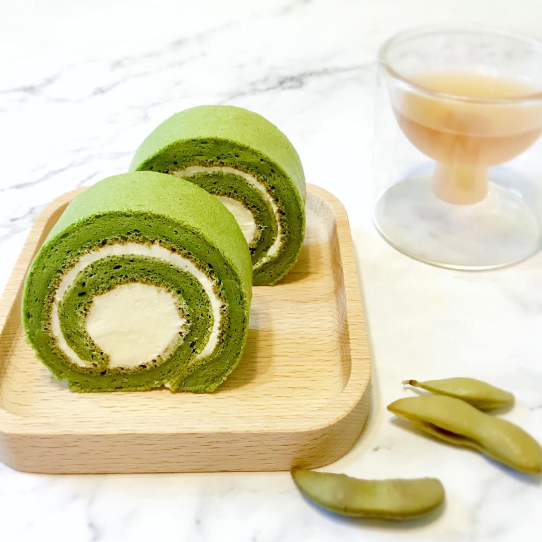 抹茶红豆蛋糕卷