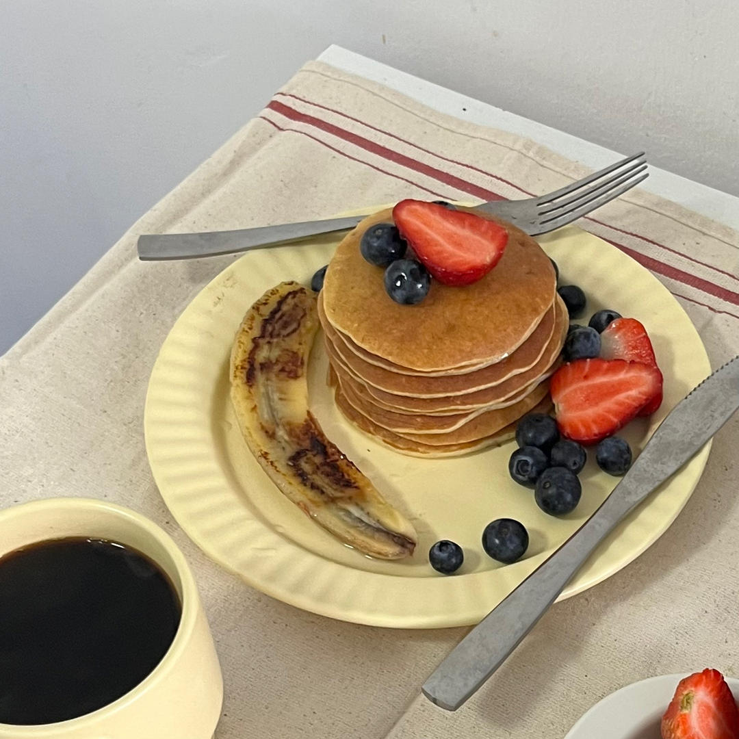 【减脂早餐】无油香蕉松饼（超简单）