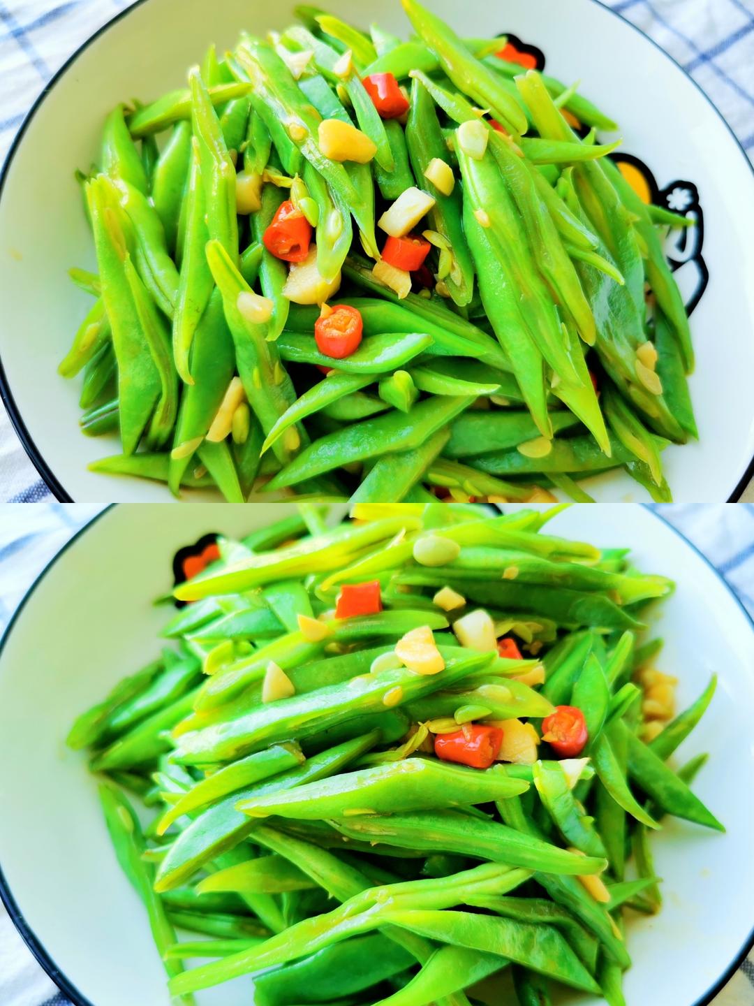 ❗豆角这样吃❗比肉还好吃❗清脆炒豆角❗(扁豆角)的做法