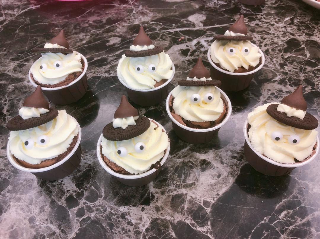 万圣节鬼怪蛋糕 超软巧克力马芬/阿猪烘焙视频：特别篇