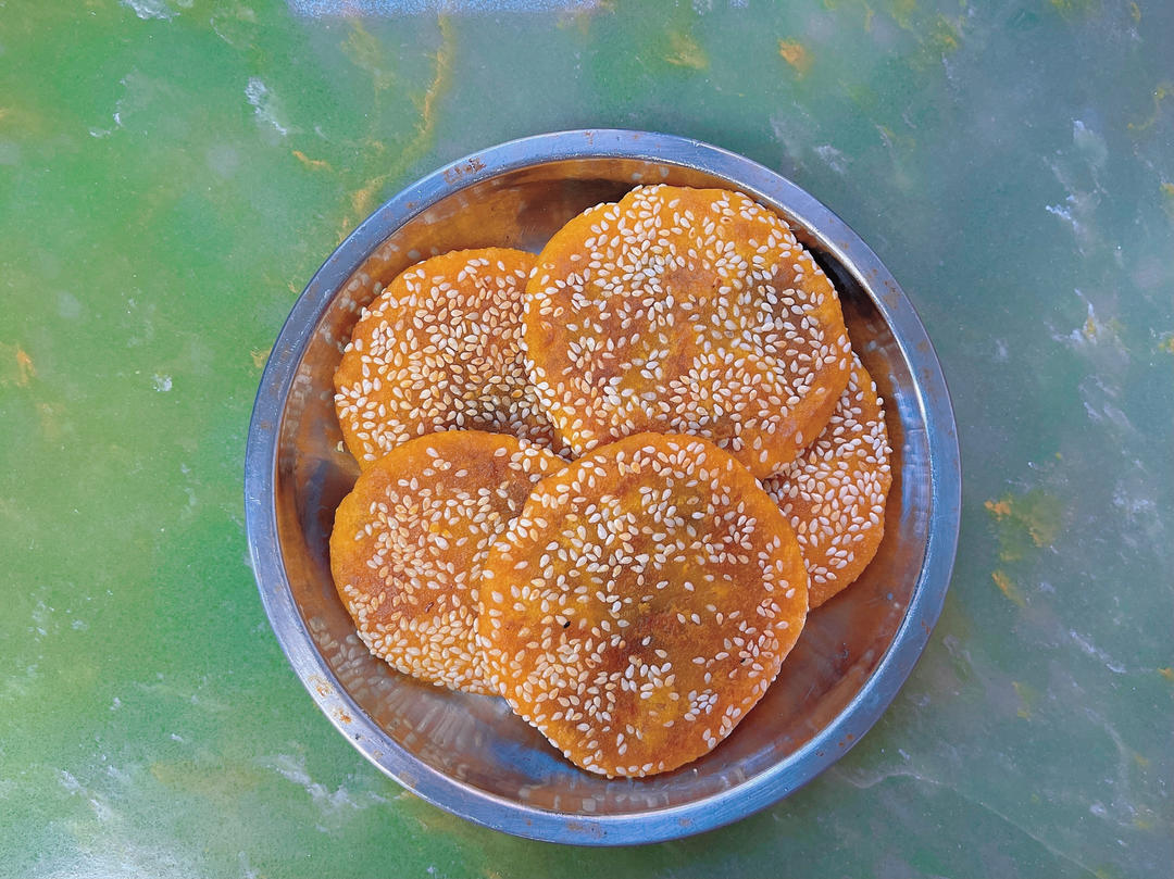 南瓜豆沙饼