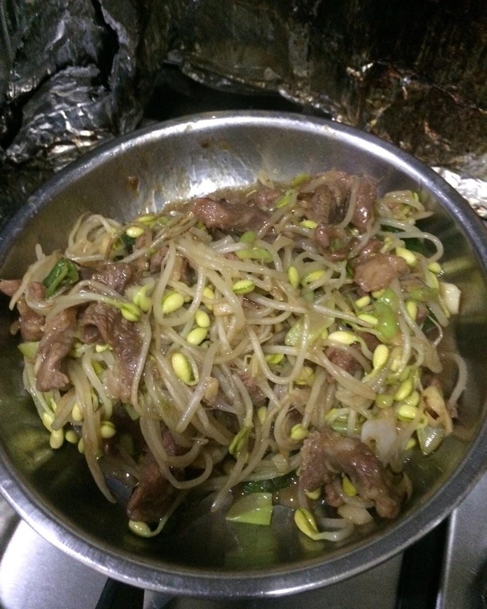 黄豆芽炒肉
