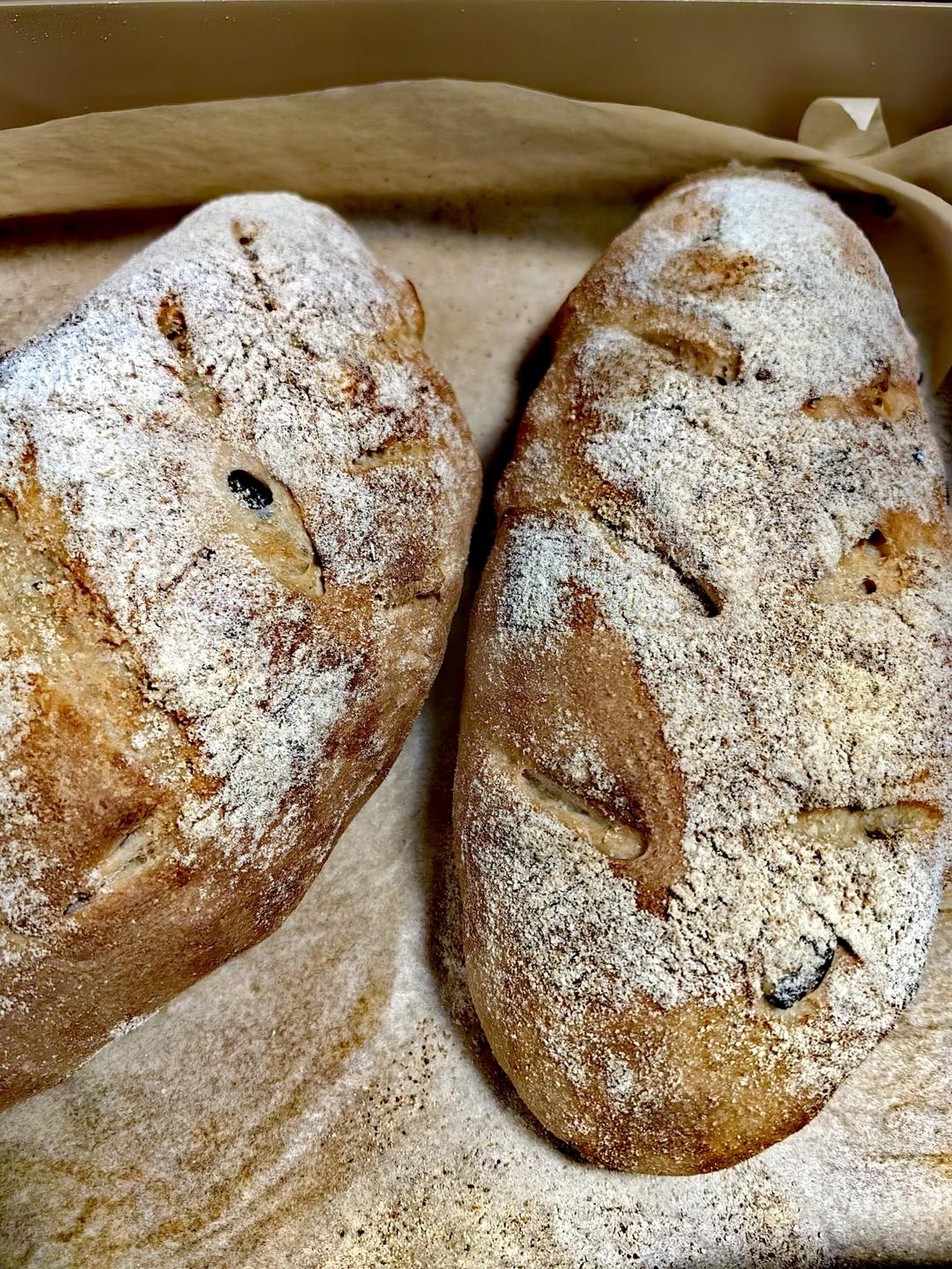 全麦蔓越莓核桃软欧包