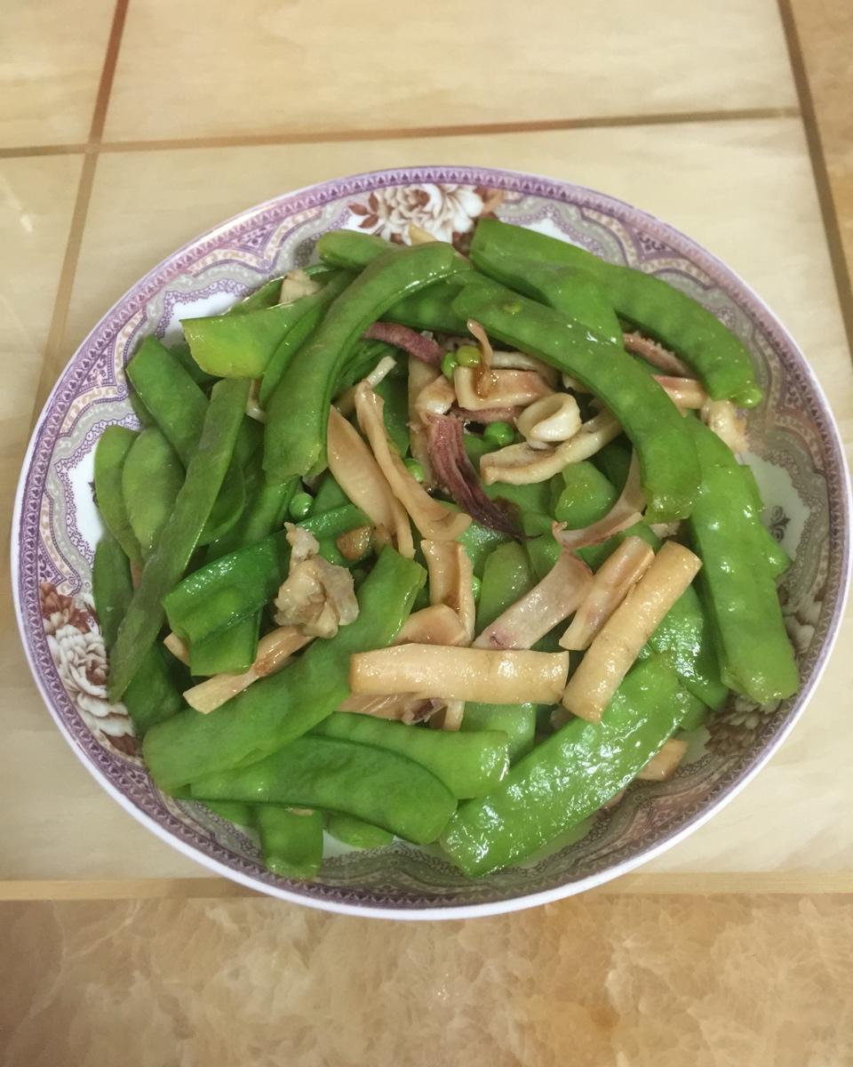 鱿鱼干炒荷兰豆
