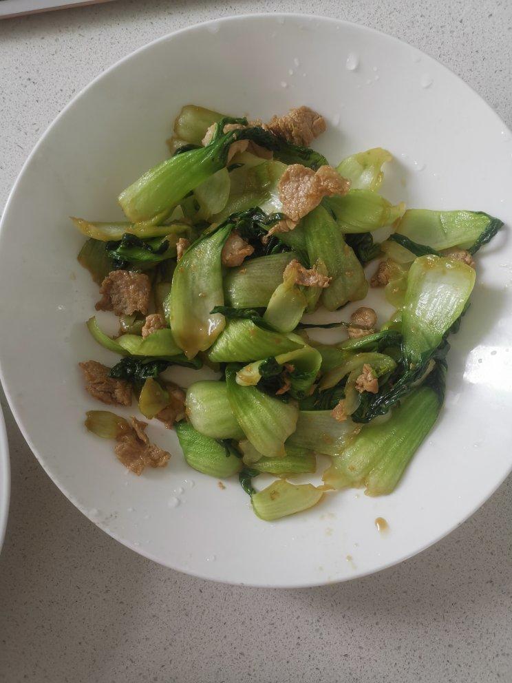 家常油菜炒肉