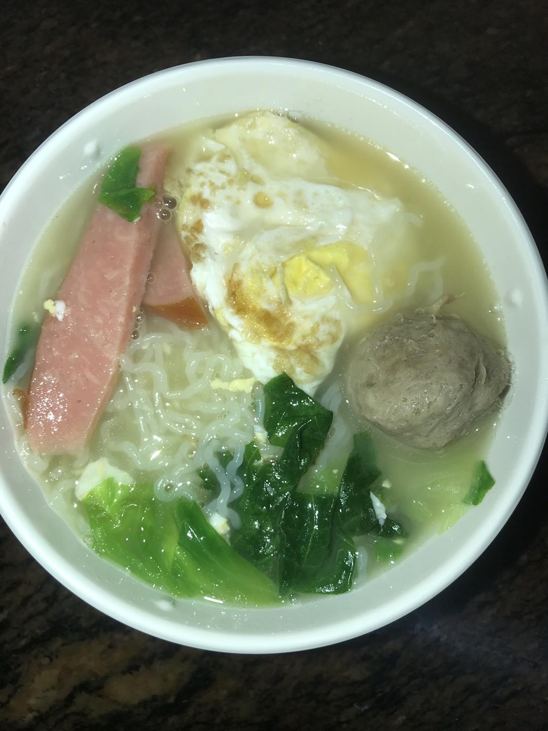 快手鸡蛋汤米粉的做法
