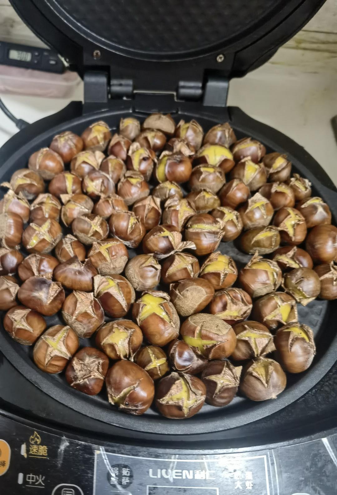 超简单电饼铛烤板栗懒人版
