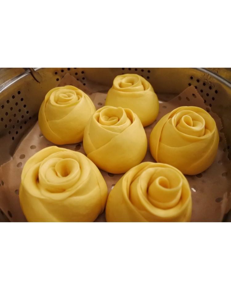 南瓜玫瑰花馒头