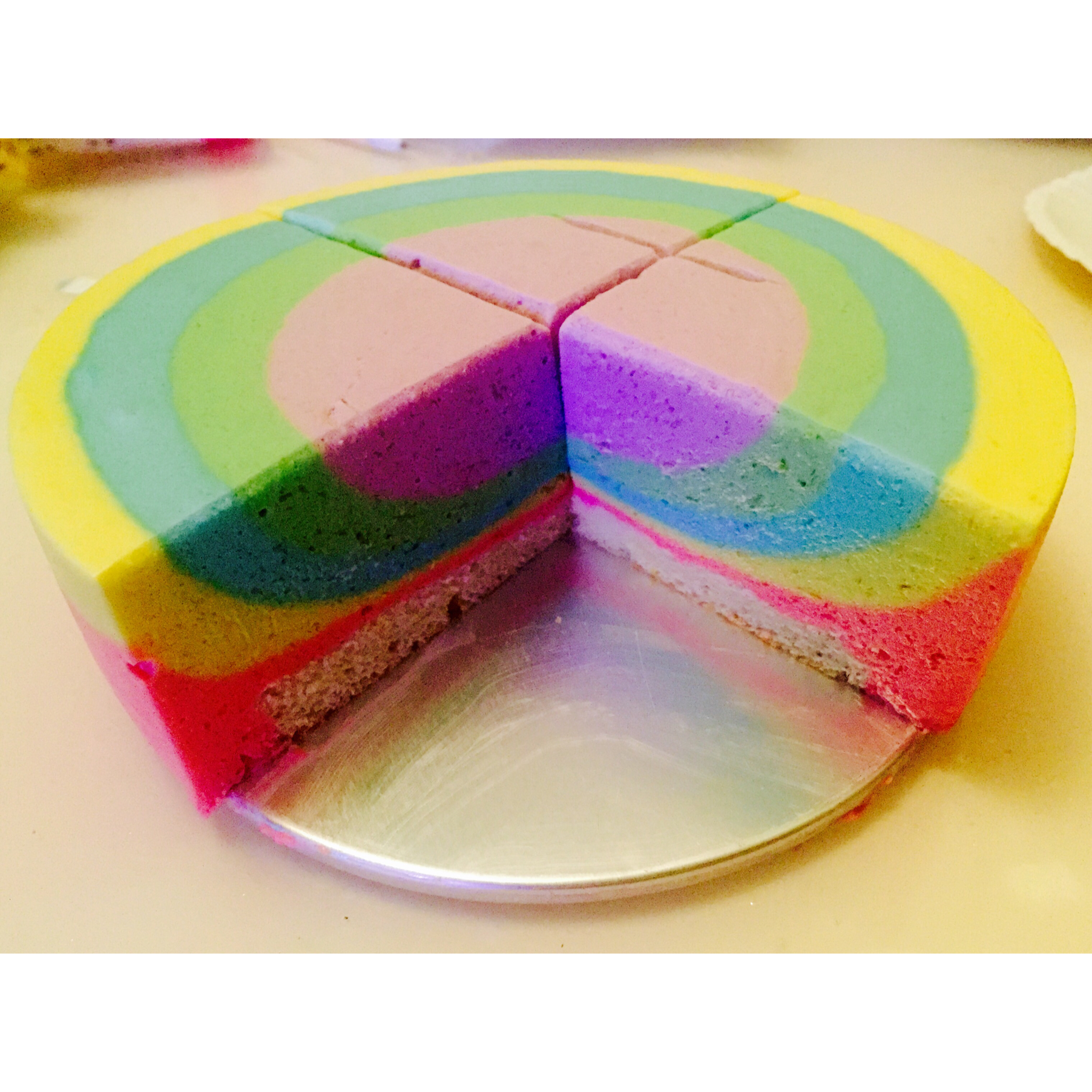 彩虹慕斯蛋糕