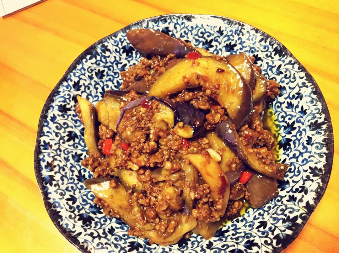 红烧肉沫茄子