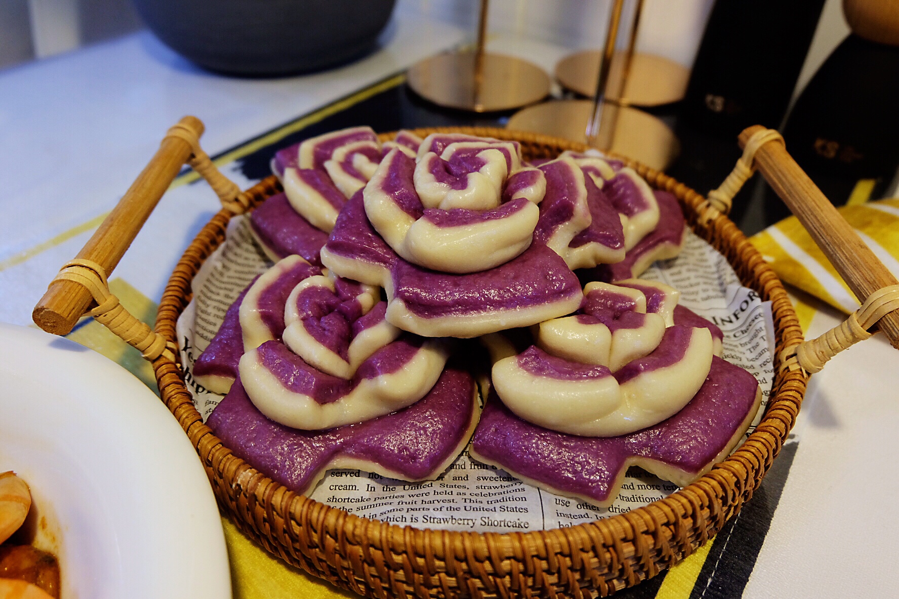 开花的紫薯馒头的做法 步骤9