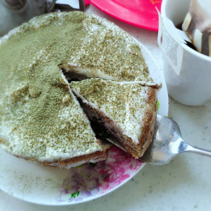 六寸抹茶戚风蛋糕