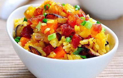 南瓜腊味饭的做法