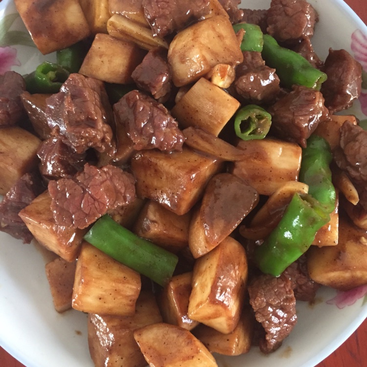 黑椒杏鲍菇牛肉粒