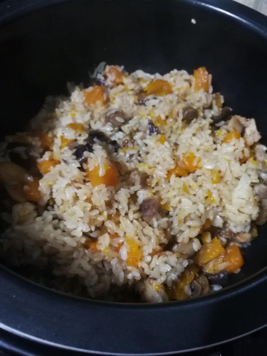 南瓜鸡肉饭