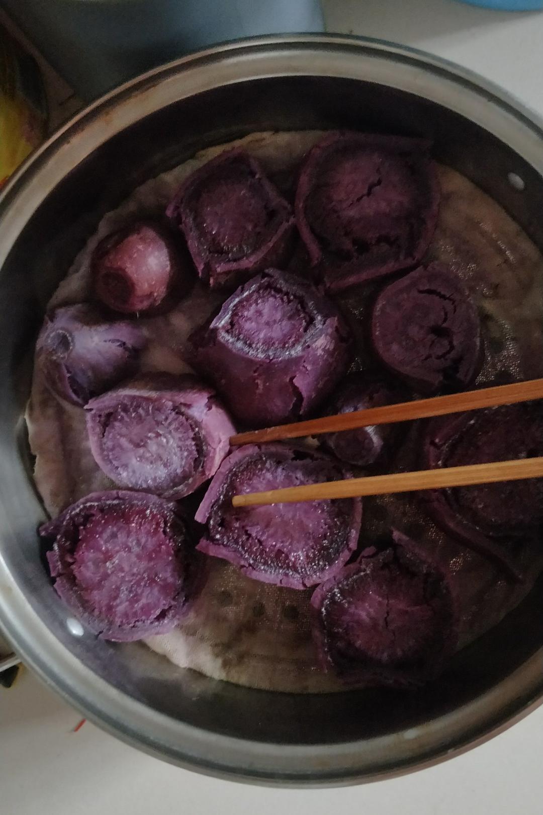 xy娟娟做的蒸紫薯