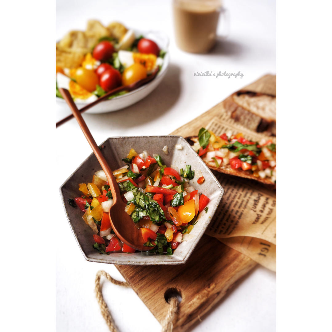 番茄香草面包塔