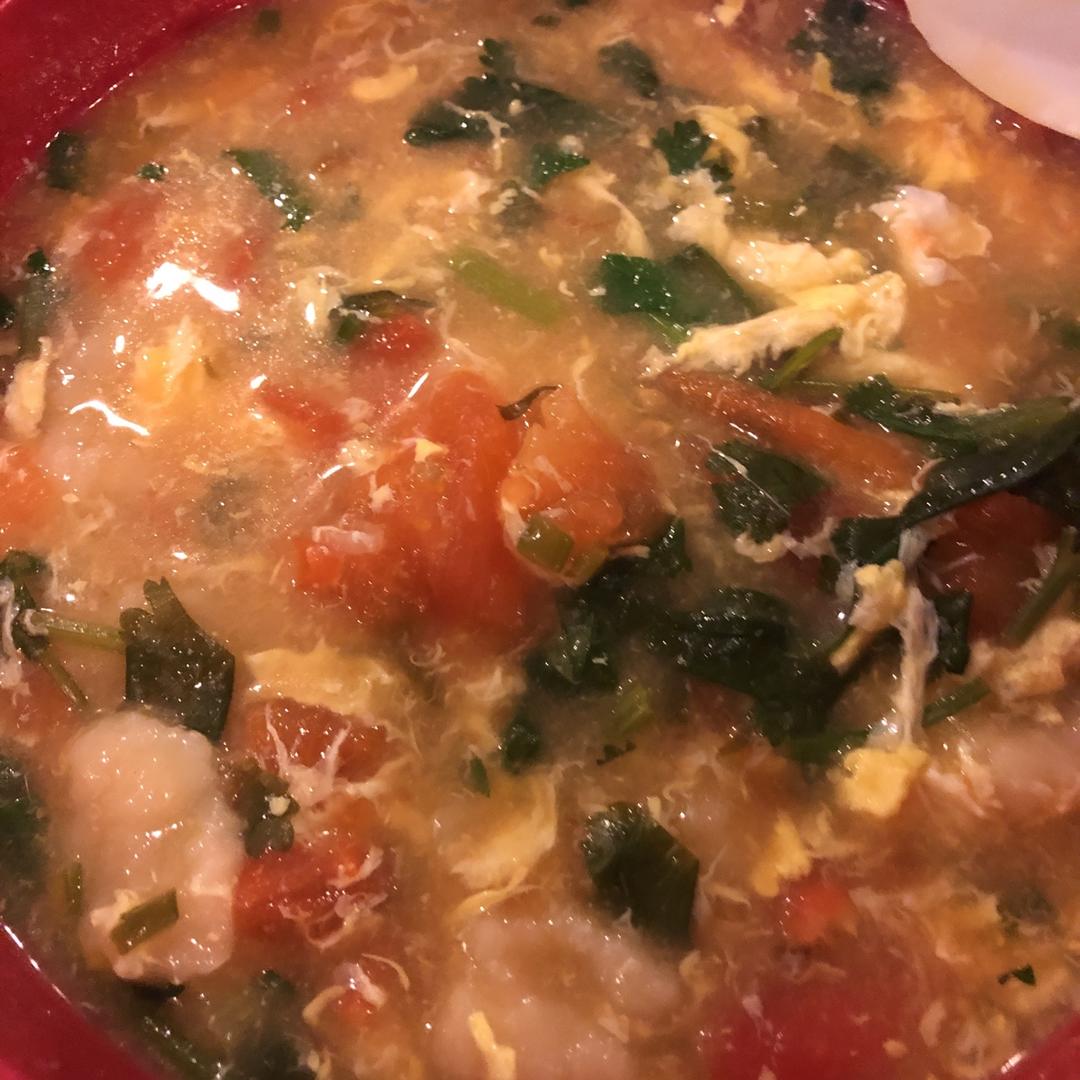 西红柿鸡蛋疙瘩汤