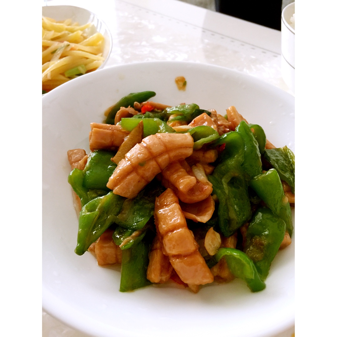 青椒炒鱿鱼