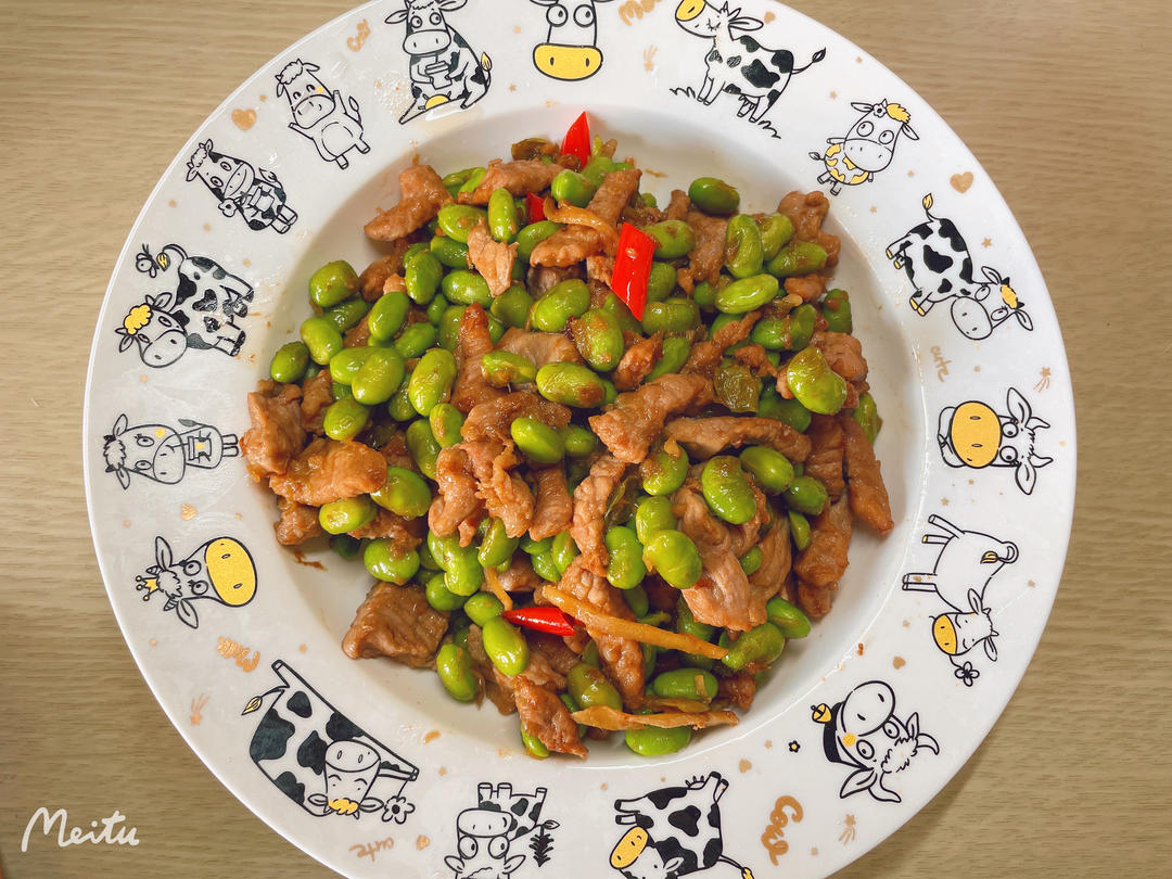 毛豆炒肉