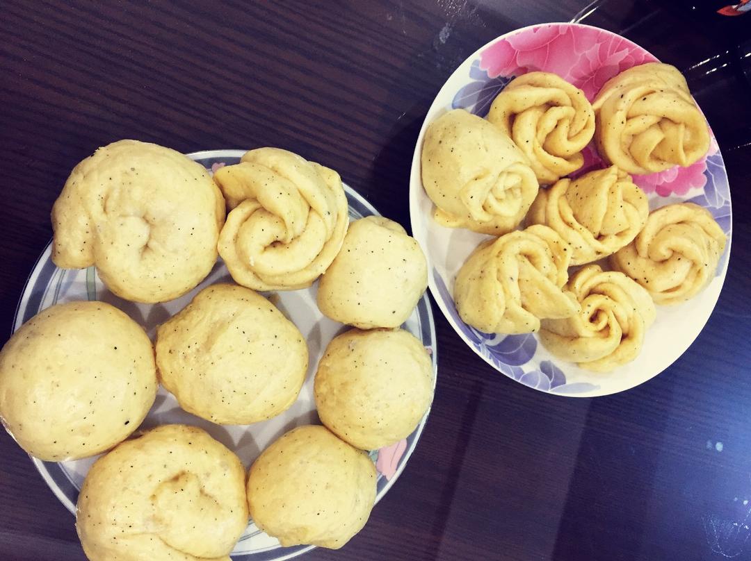 火龙果玫瑰馒头