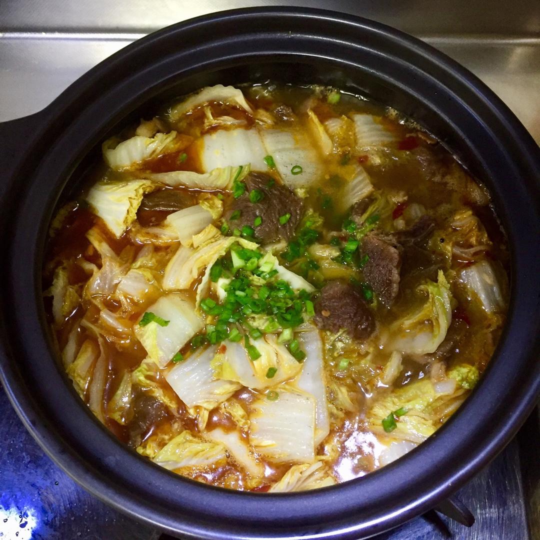 范思先森做的牛肉粉丝白菜煲
