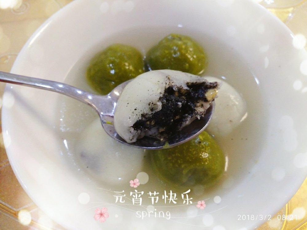 花生黑芝麻汤圆