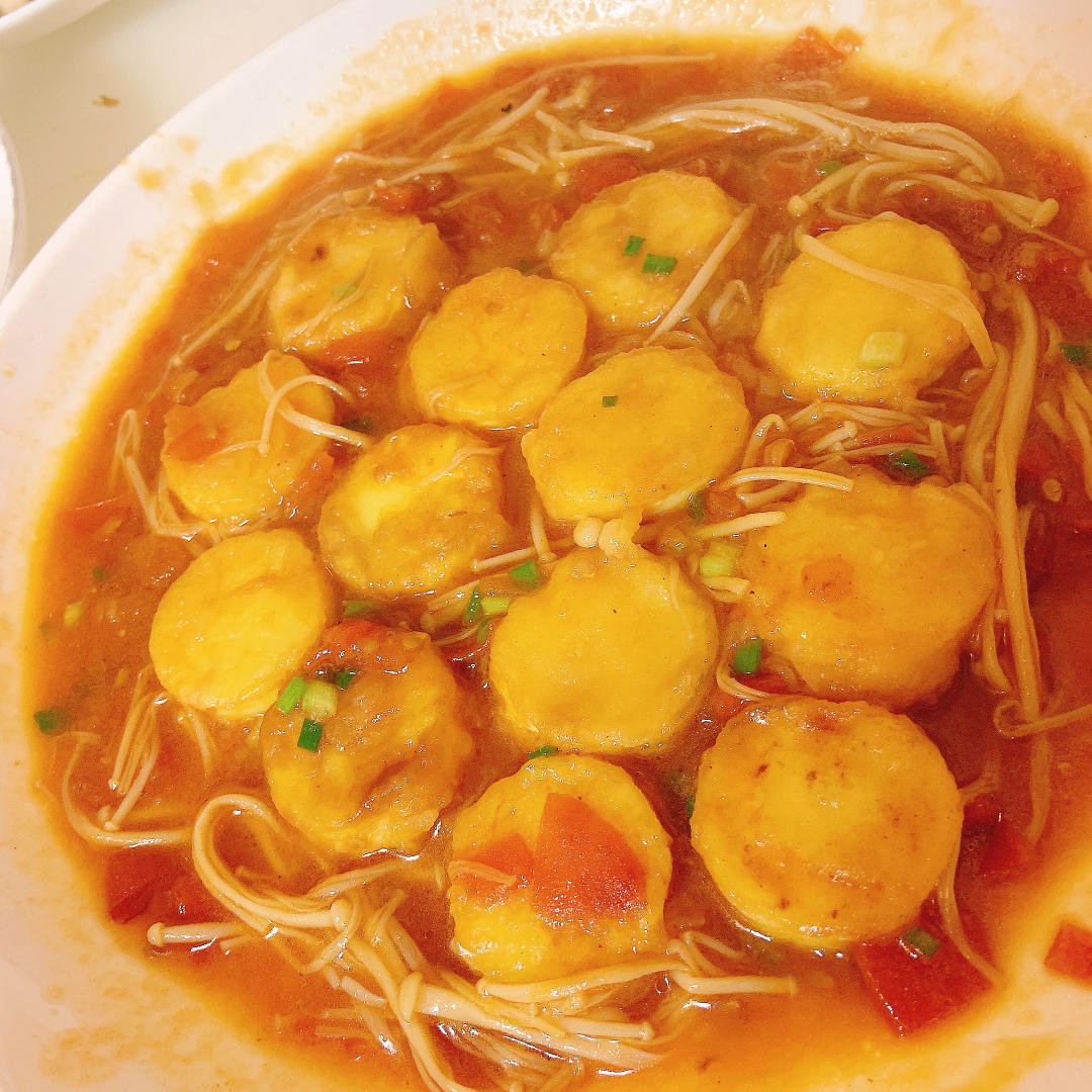 金针菇烧日本豆腐