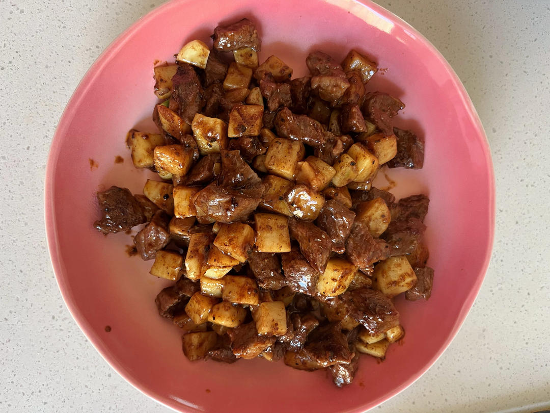 黑椒杏鲍菇牛肉粒