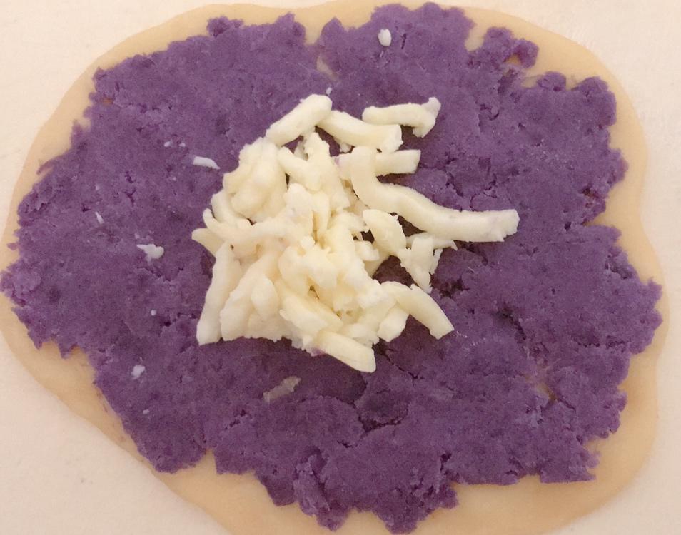 网红爆浆香芋紫薯仙豆糕，只需一口平底锅