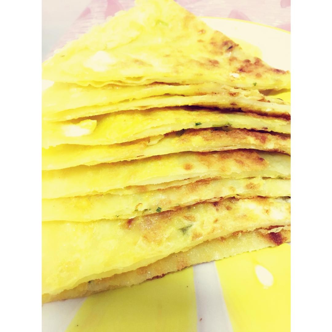 鸡蛋葱油饼                  （更新饼坯保存方法）