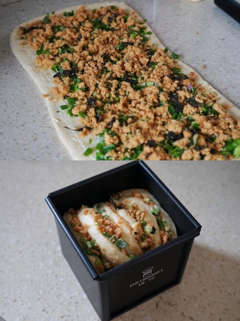 香葱肉松手撕吐司