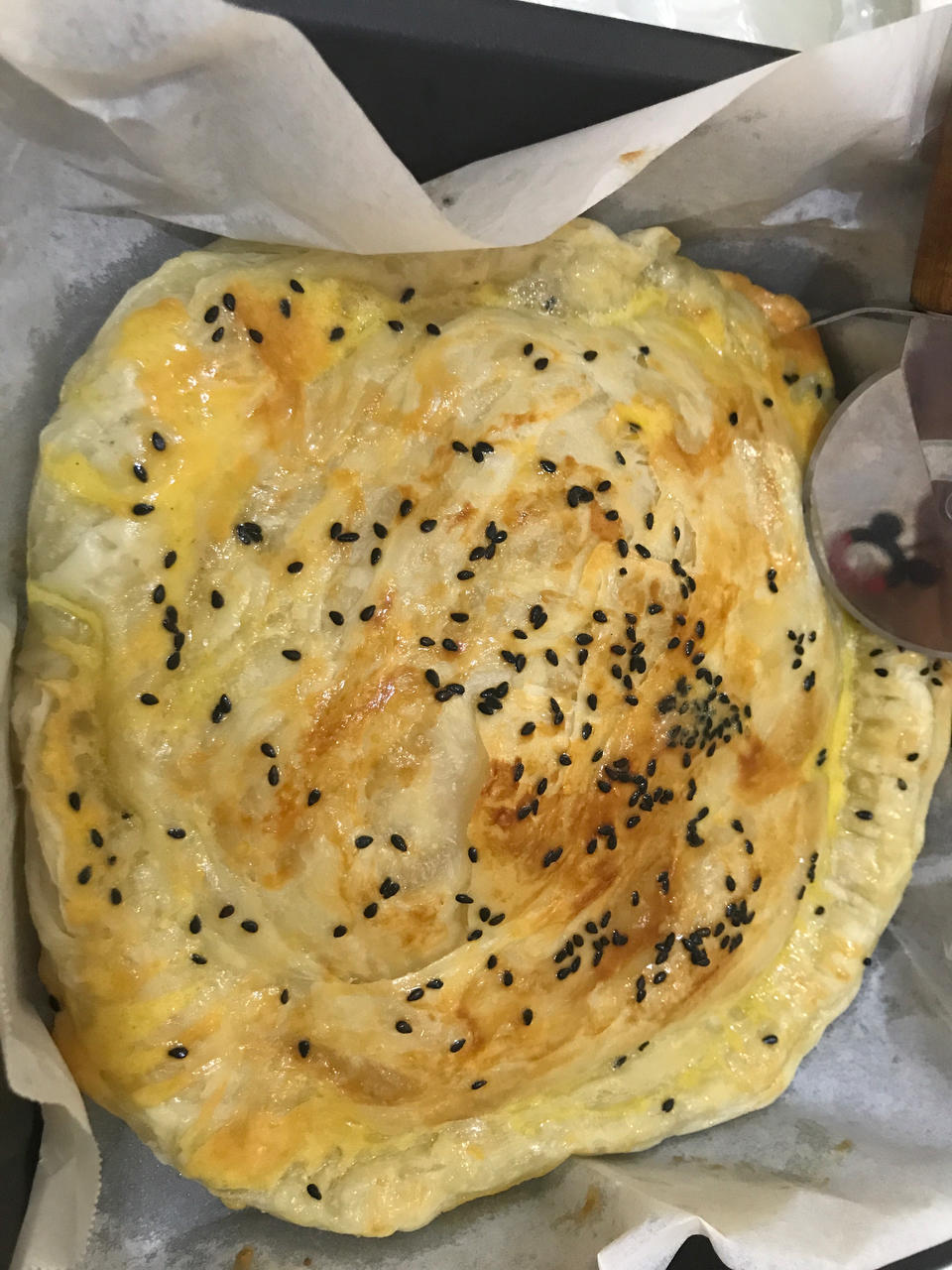 手抓饼的花样吃法：香蕉芝士派