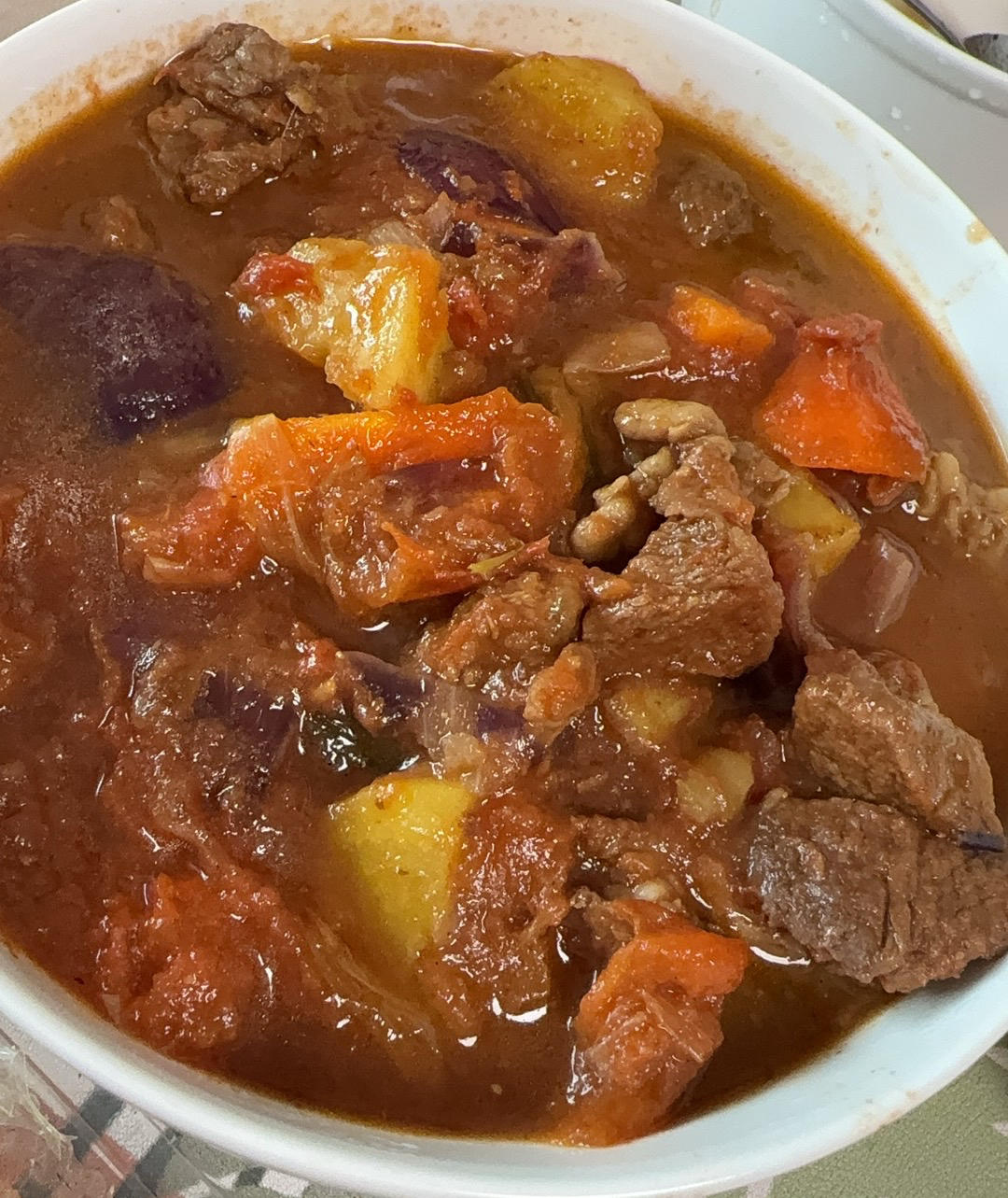 西红柿土豆炖牛肉