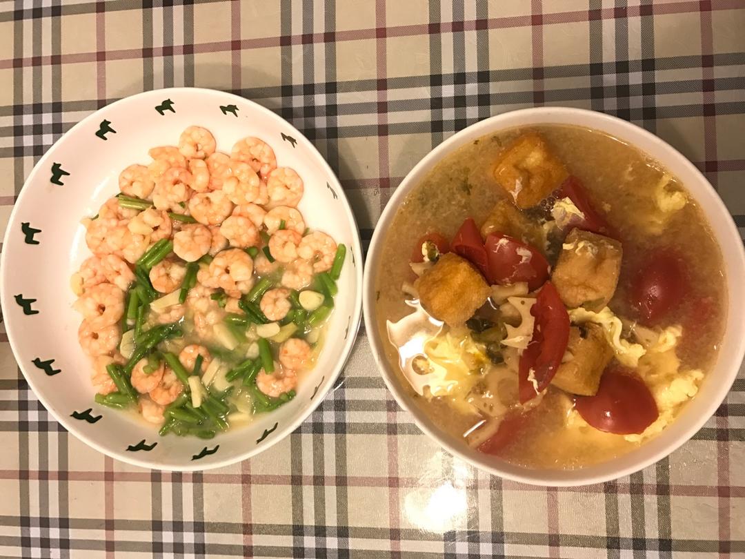 葱爆虾仁